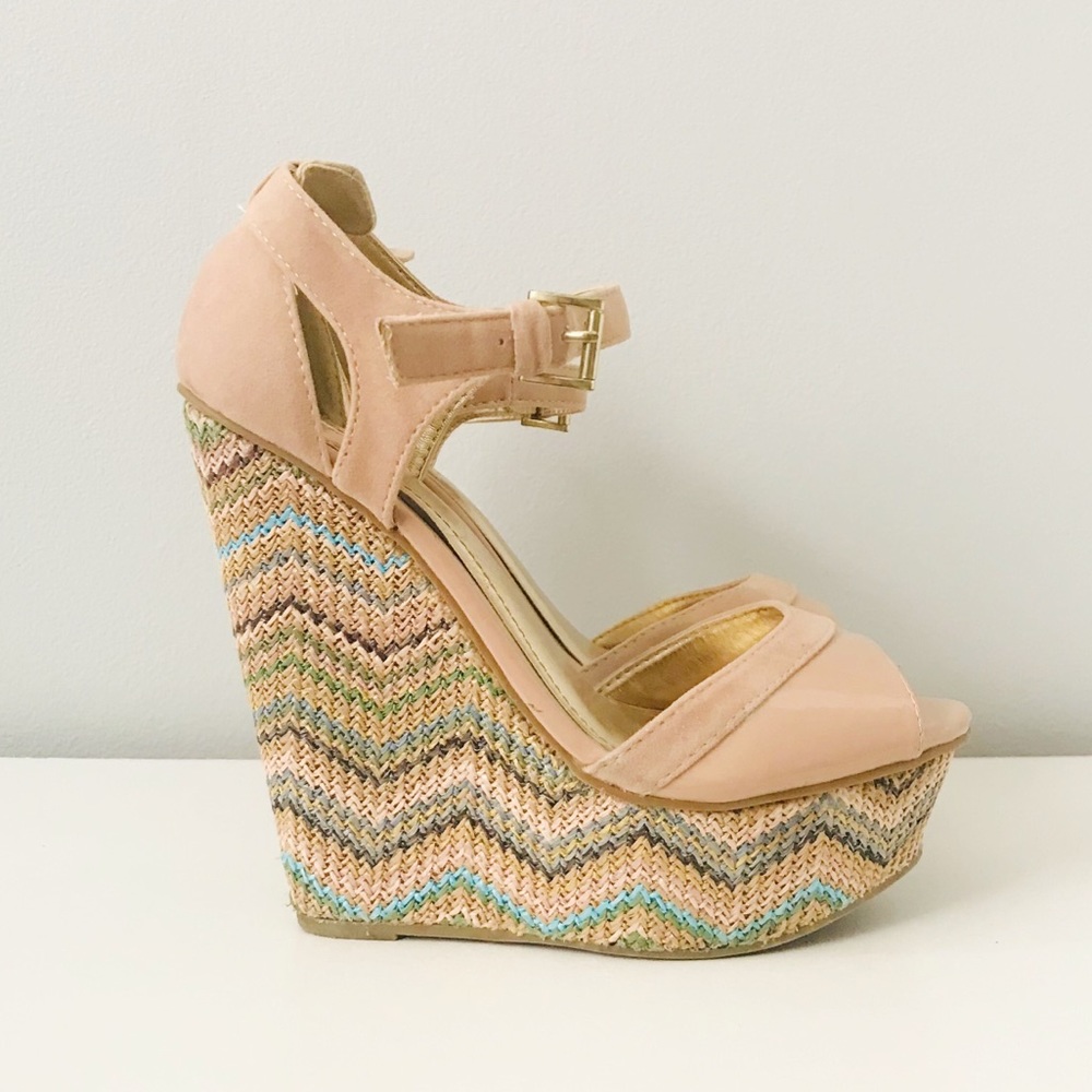 Ankle Strap Open Toe Platform Wedge Sandal